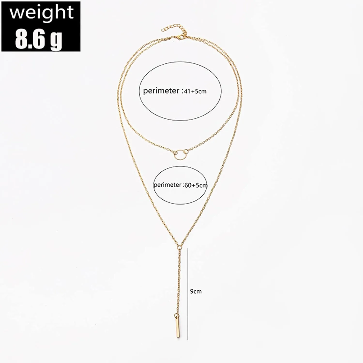 Fashion Multi-Layer Necklace for Women Bohemia Layered Choker Minimalist Design Layering Chain (Gold, One Size)