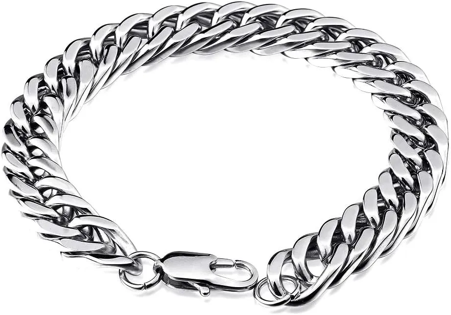 Fashion Stainless Steel Bracelets Bangles,Punk Chain Charm Bracelet for Men