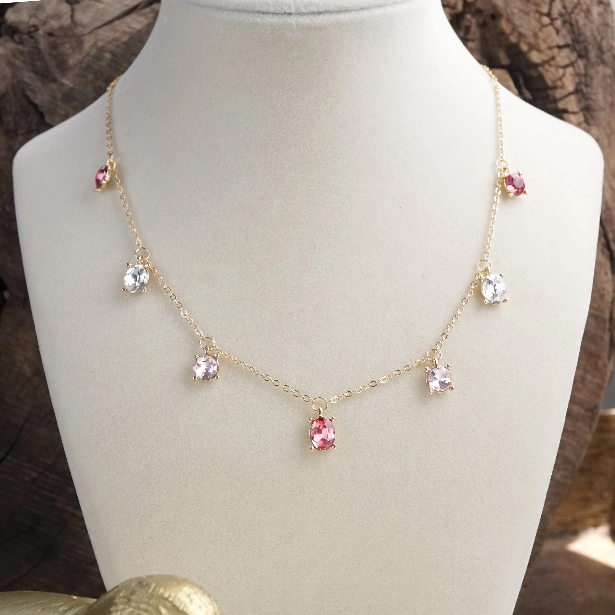 High-Quality Piece Shimmerlight ?C Dainty Crystal Chain Necklace in Gold Tone