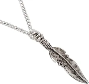 Feather Pendant Charm Pendant Necklace 18" - Silver Tone Fashion Necklaces Trendy Accessories Stylish Additions Chic Details
