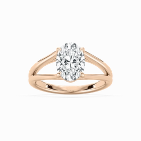 Contemporary piece Sophisticated Look Esme 2 ctw Oval Lab Grown Diamond Open Shank Solitaire Engagement Ring