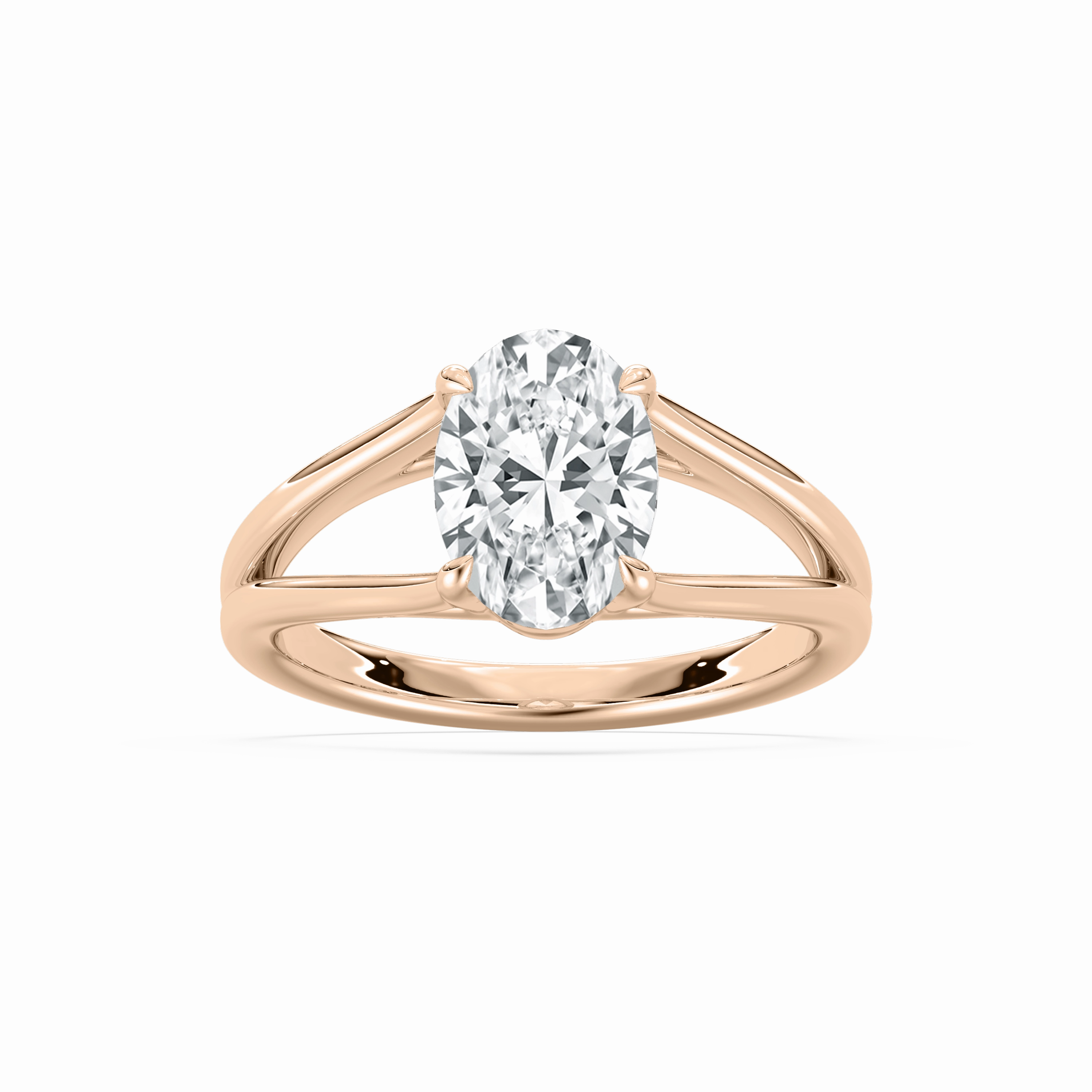 Amazing Craft One Size Esme 2 ctw Oval Lab Grown Diamond Open Shank Solitaire Engagement Ring