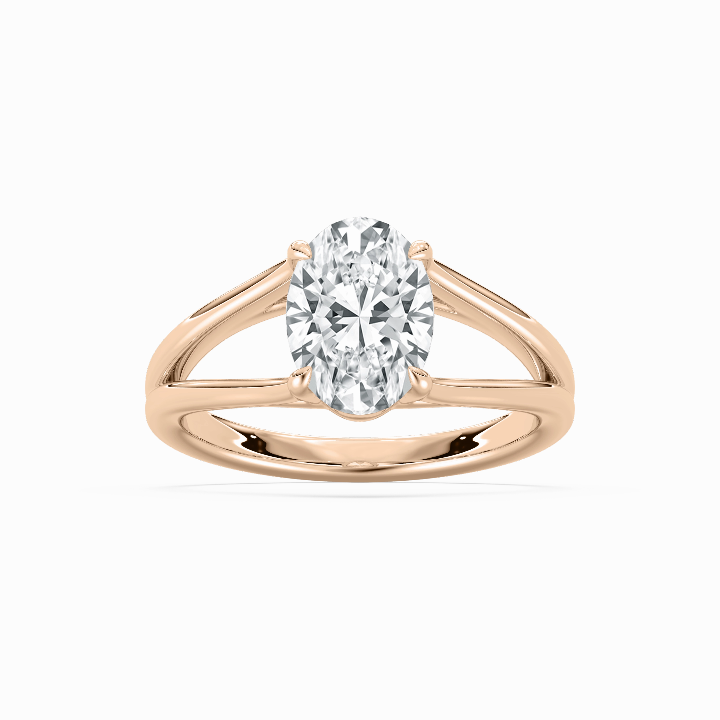 Affordable Bauble Beautiful Embellishment Esme 2 ctw Oval Lab Grown Diamond Open Shank Solitaire Engagement Ring