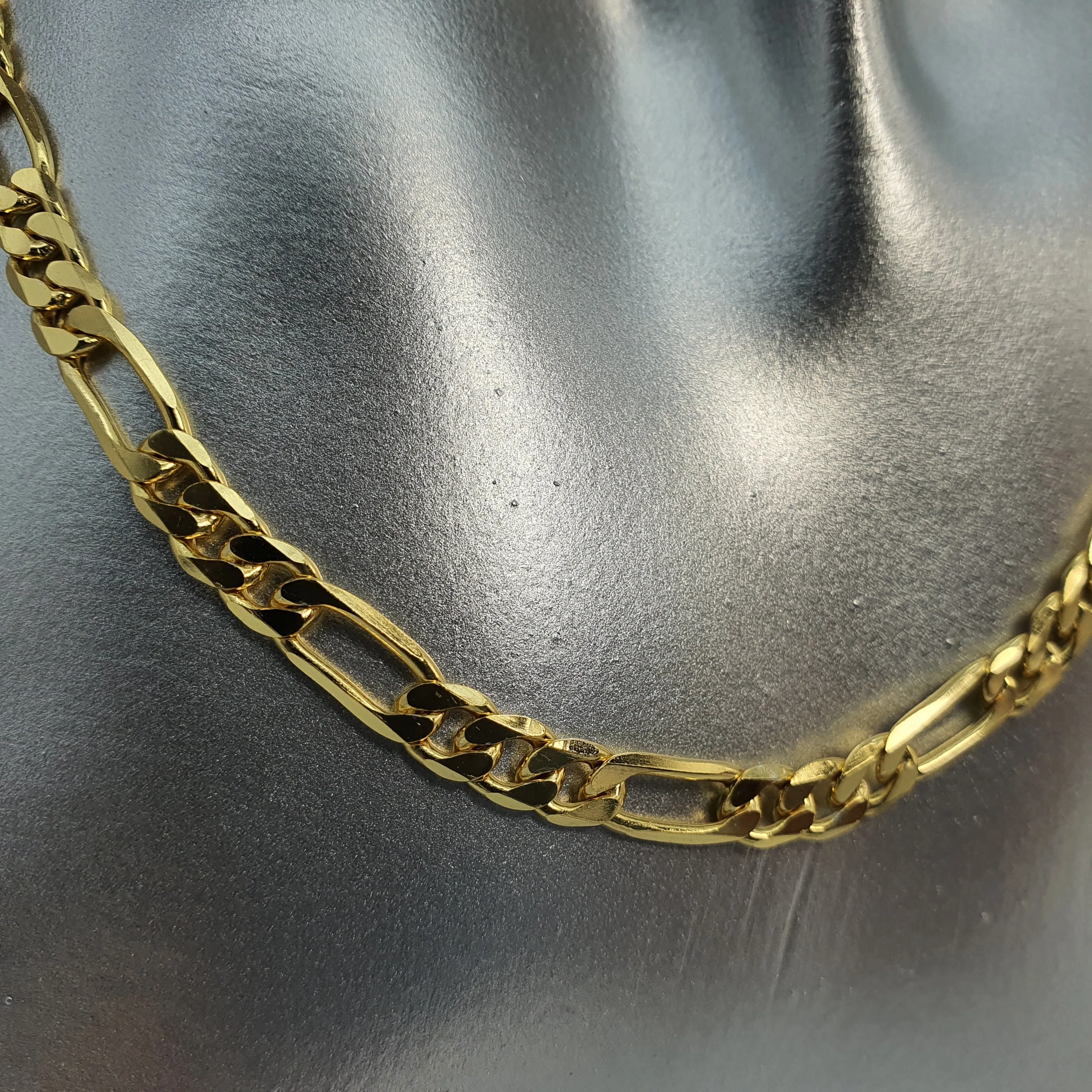 Figaro Chain Necklace, Sterling Silver