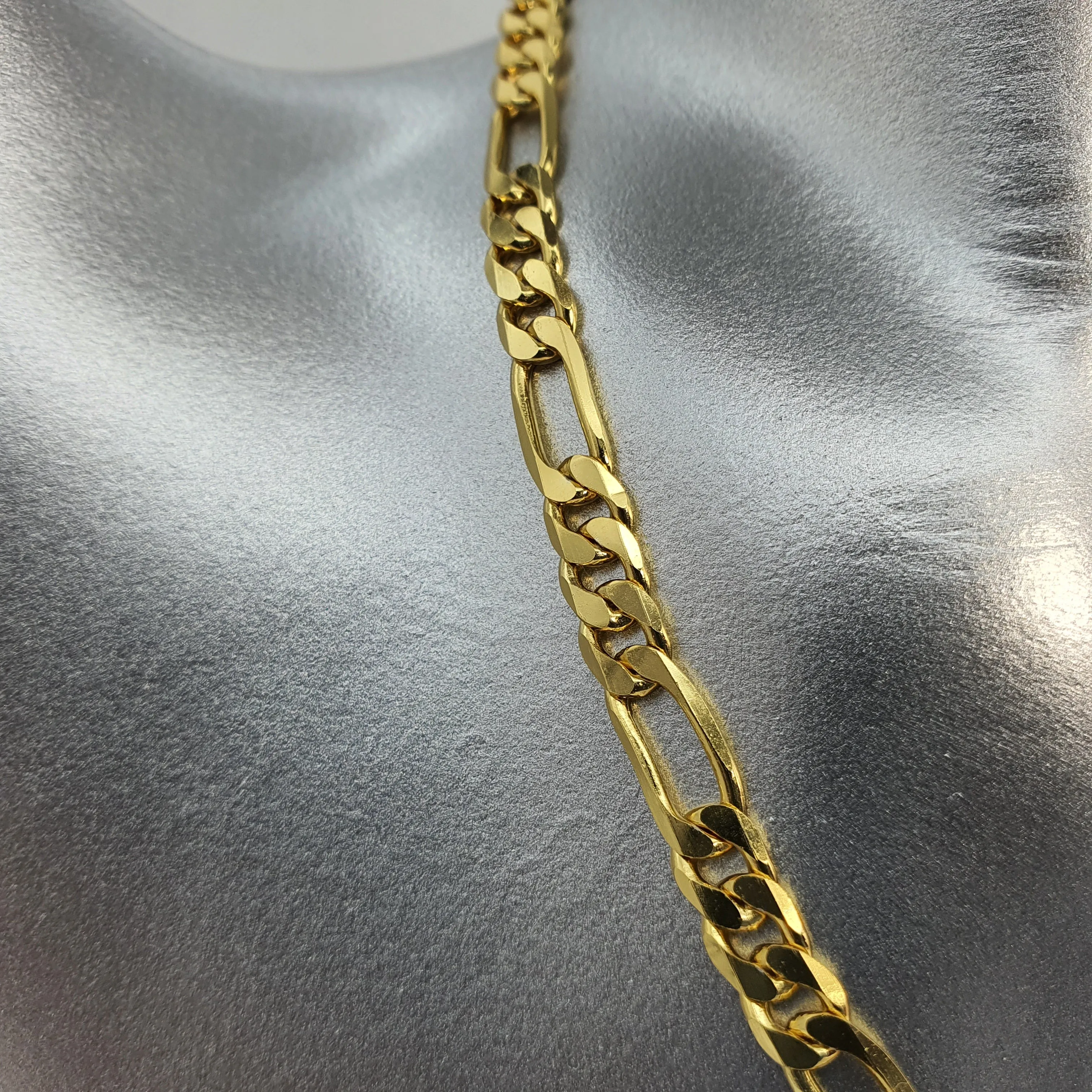 Figaro Chain Necklace, Sterling Silver