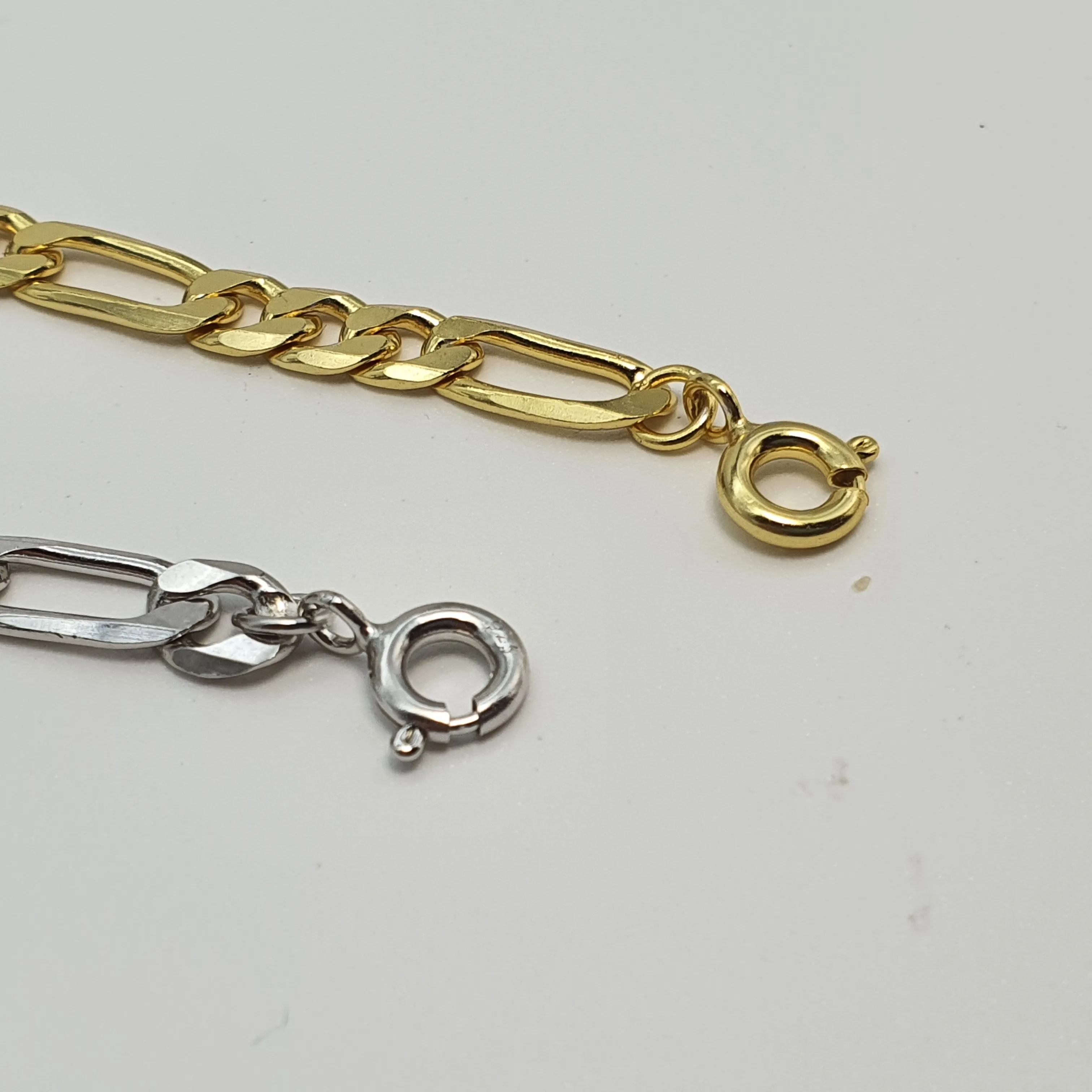 Figaro Chain Necklace, Sterling Silver