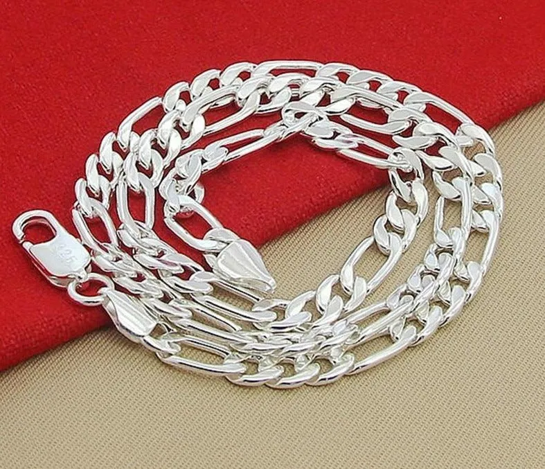 Figaro Link Necklace | Figaro Chain Necklace | Stainless Steel Necklace Chain For Men | 8MM 20'' 50cm Chain Figaro Necklace | Men Chain Gift