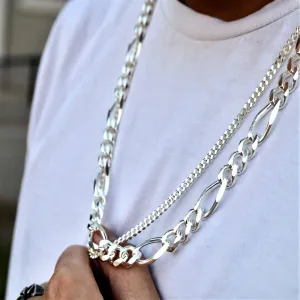 Figaro Premium Silver Chain