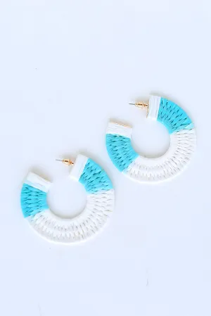 FINAL SALE - Callie Straw Hoop Earrings