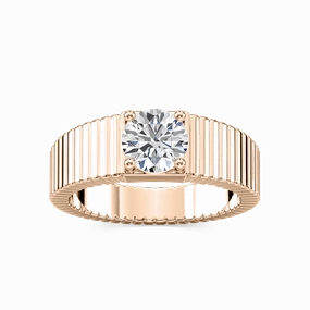 Inspired Style Noelle 1 ctw Round Lab Grown Diamond Fluted Solitaire Engagement Ring