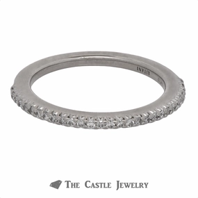 Luxury Accent Ritani Diamond Wedding Band Crafted in 18K White Gold