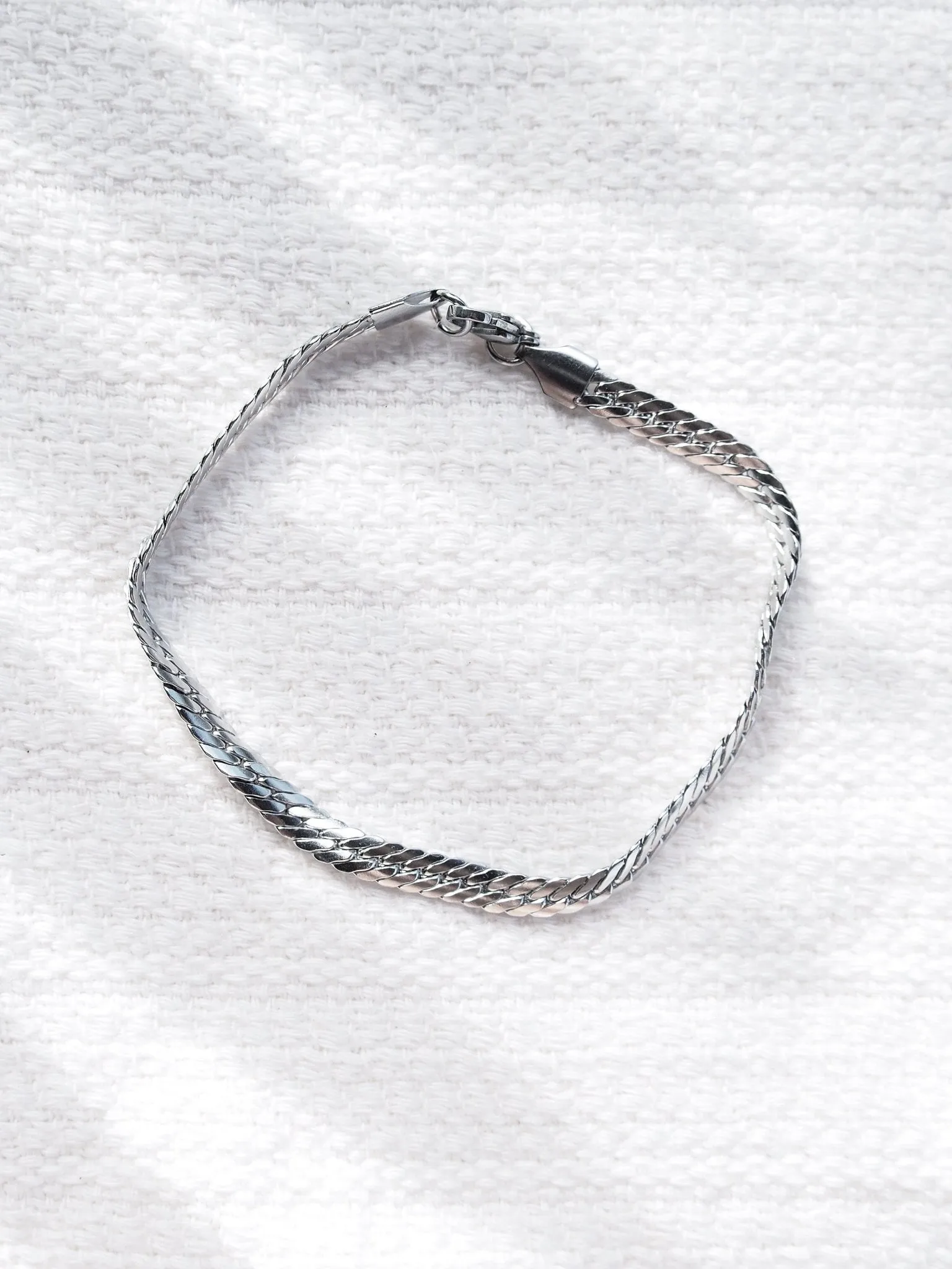 Flat Woven Men's Stainless Steel Bracelet - Aoloa