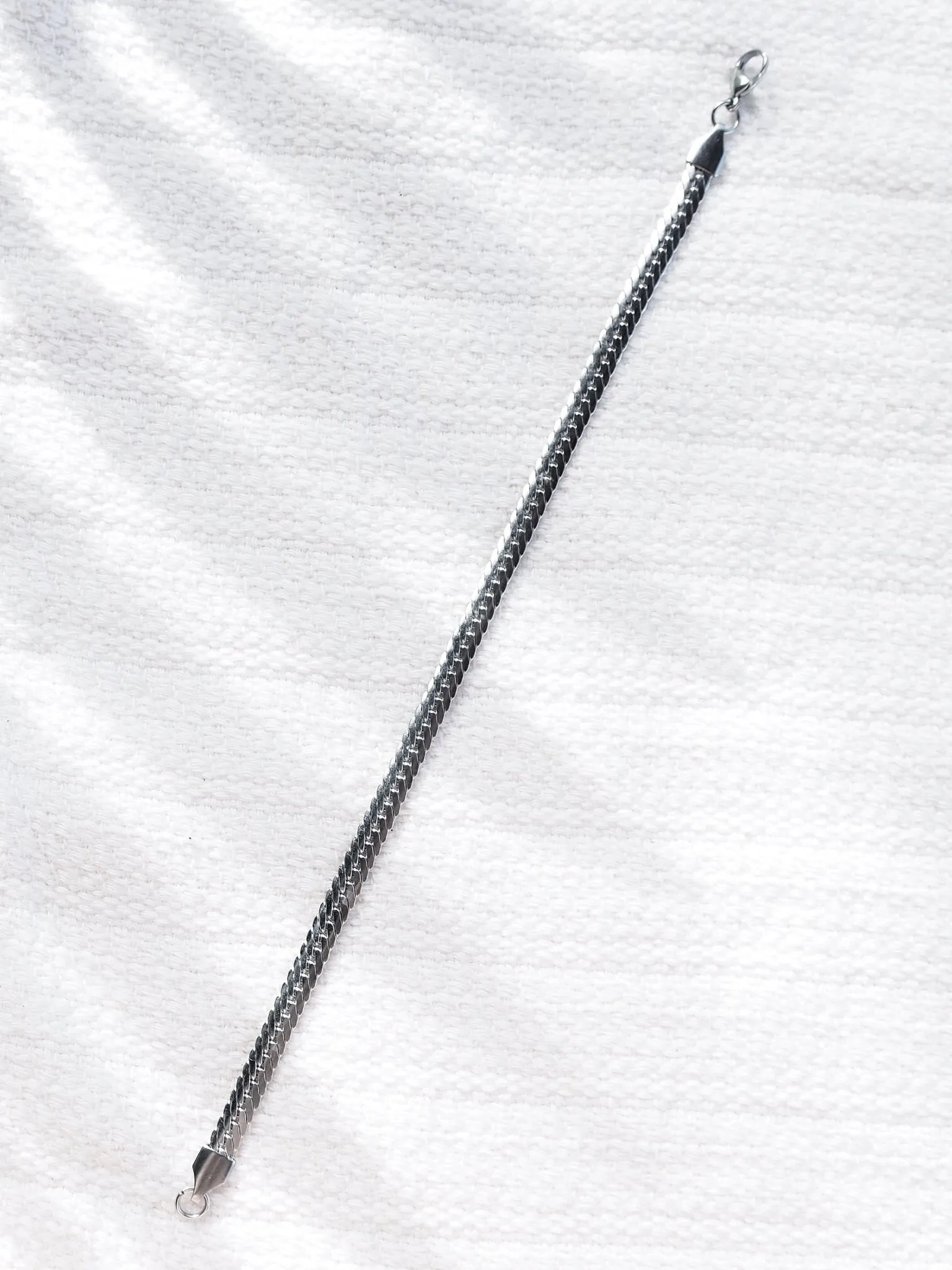 Flat Woven Men's Stainless Steel Bracelet - Aoloa