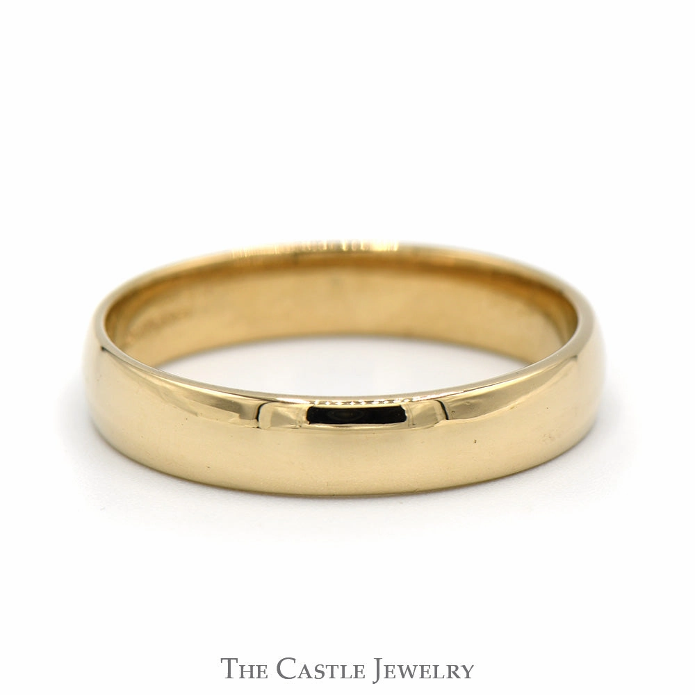 Wonderful Work 4.75mm Polished Wedding Band in 14k Yellow Gold - Size 12.25