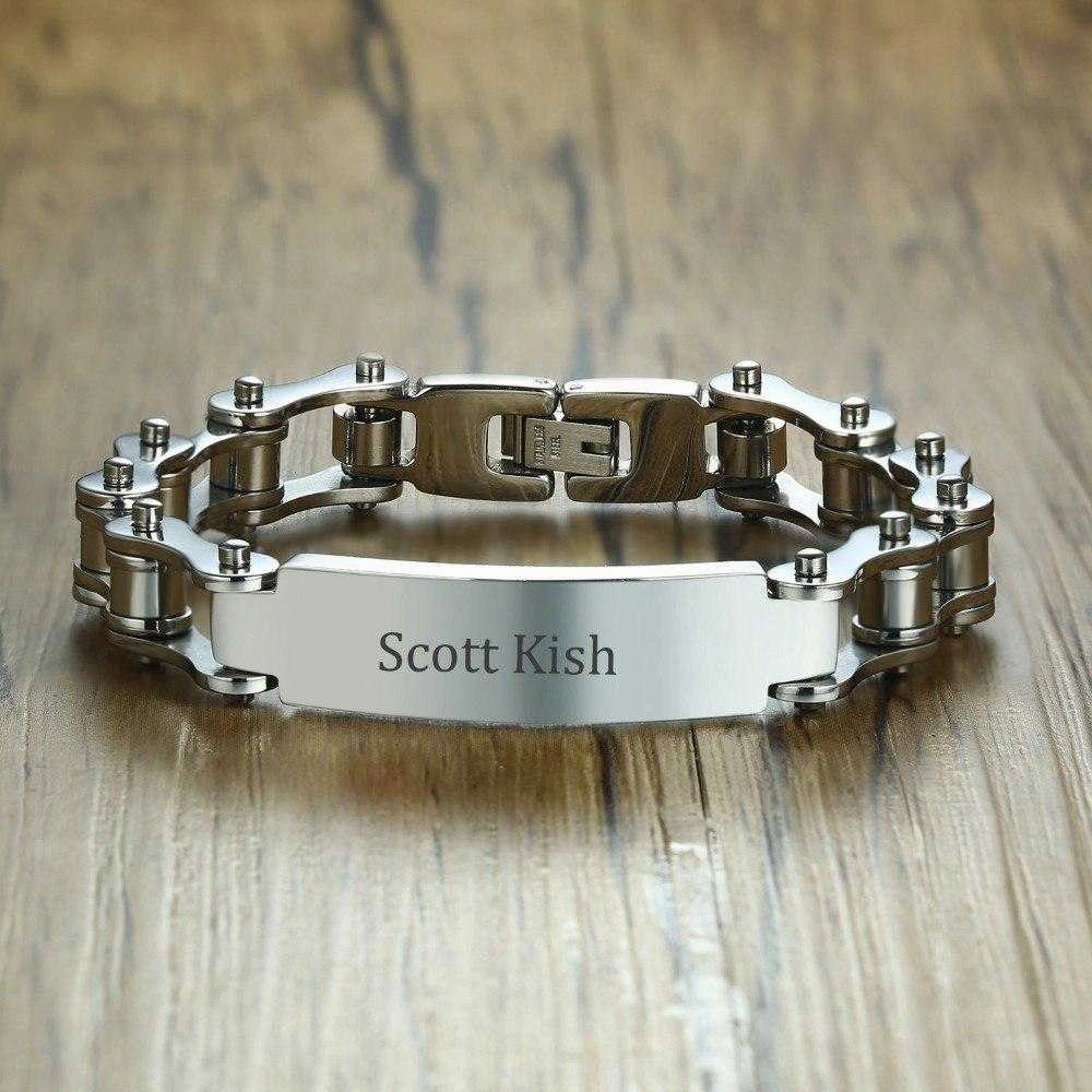 Cycolinks Custom 10mm Silver Personalised ID Bracelet Perpetual Composites Global Reach