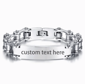 Cycolinks Custom 10mm Silver Personalised ID Bracelet Concept Origin