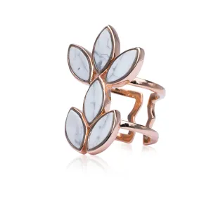 Floral Escape Magnesite Rose Gold Cocktail Ring