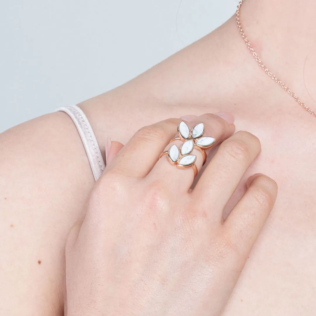 Floral Escape Magnesite Rose Gold Cocktail Ring