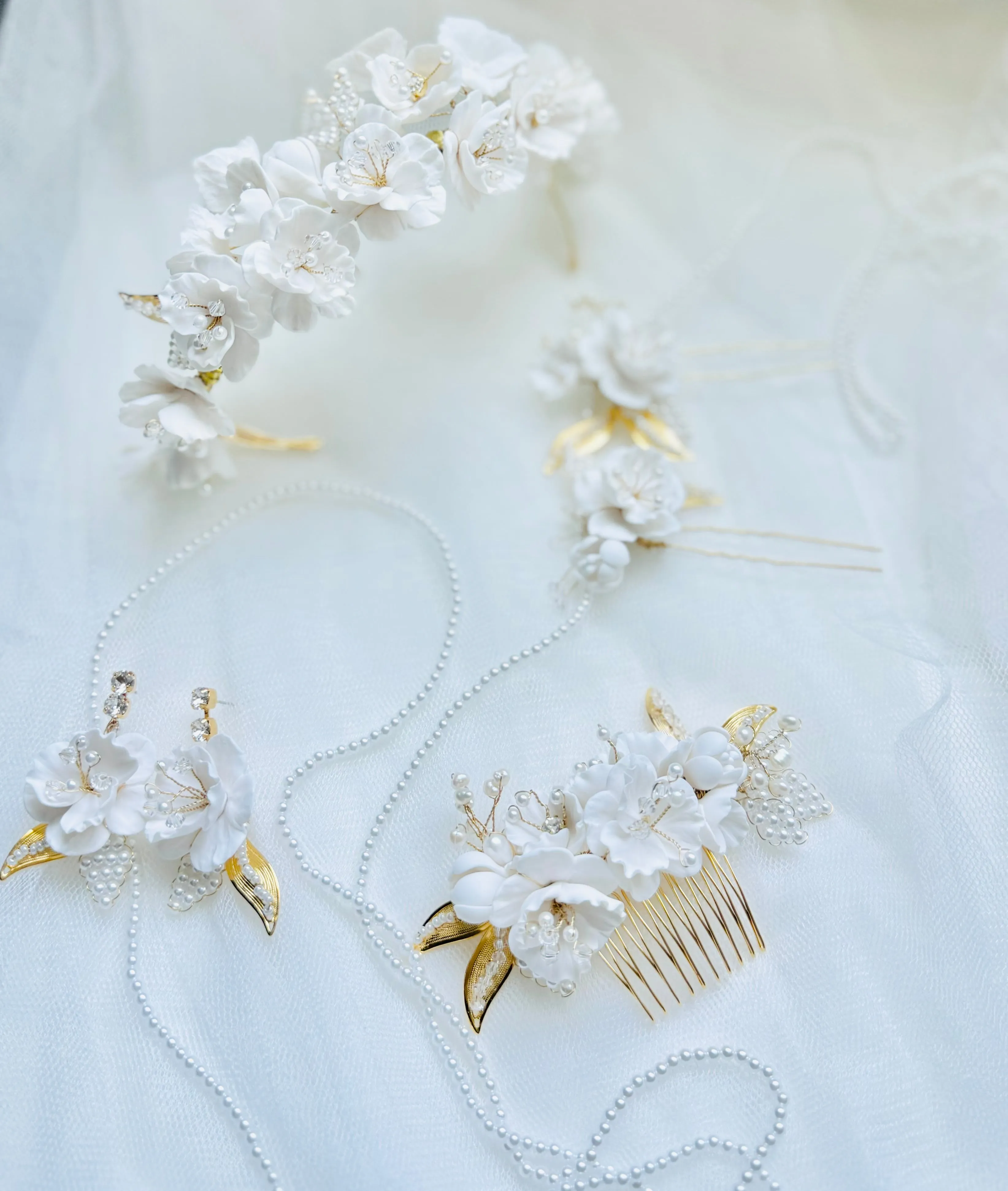 floral hair pin set of 2- BELINA- 24011