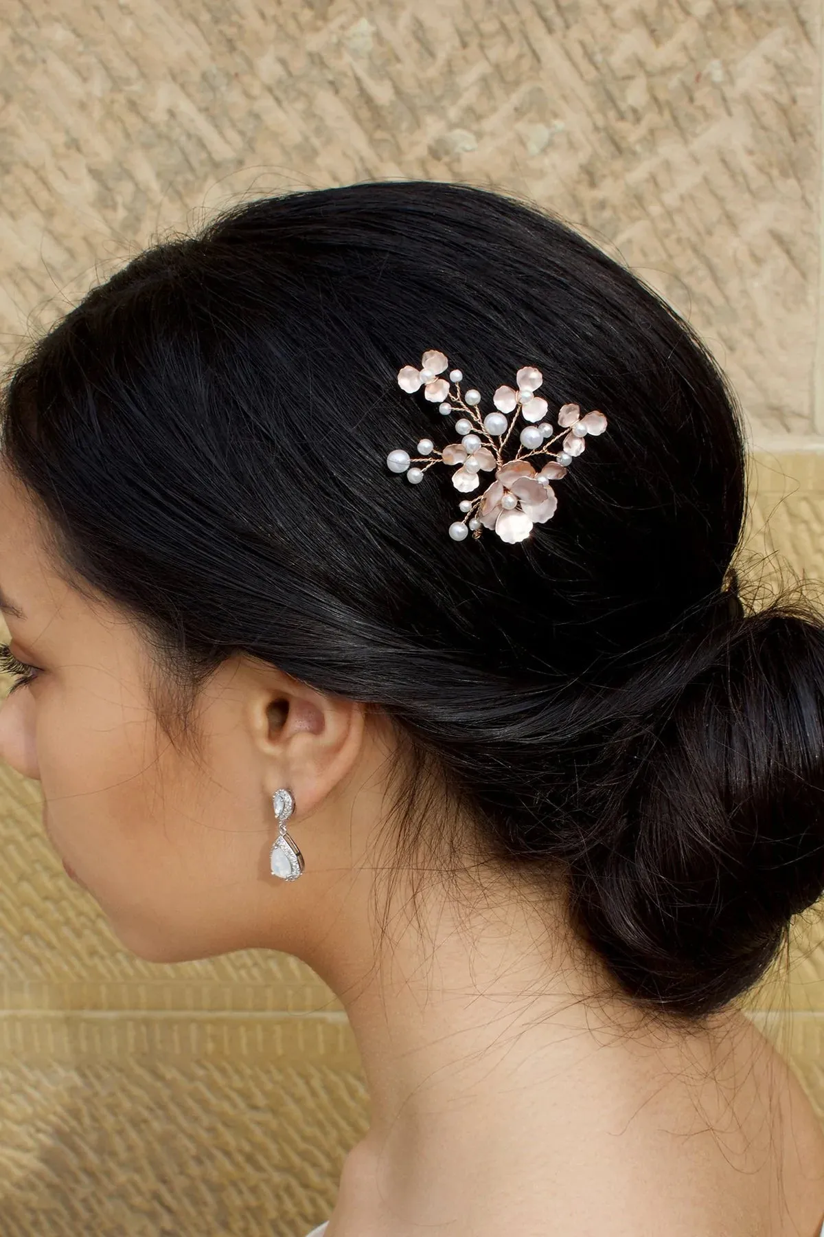 Floral Pearl - Bridal Hair Pin Trio