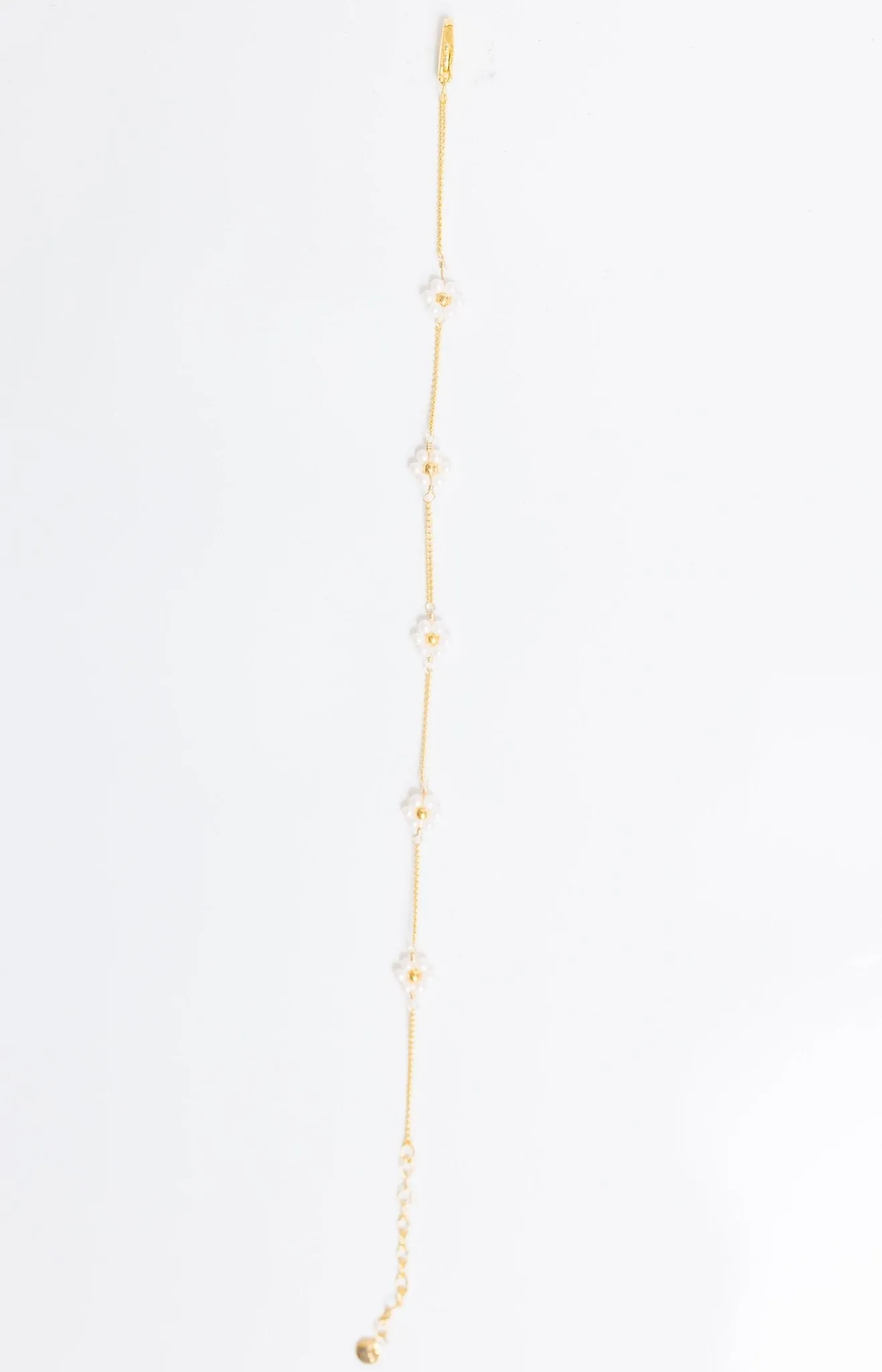 Flower Pearl Bracelet, GOLD