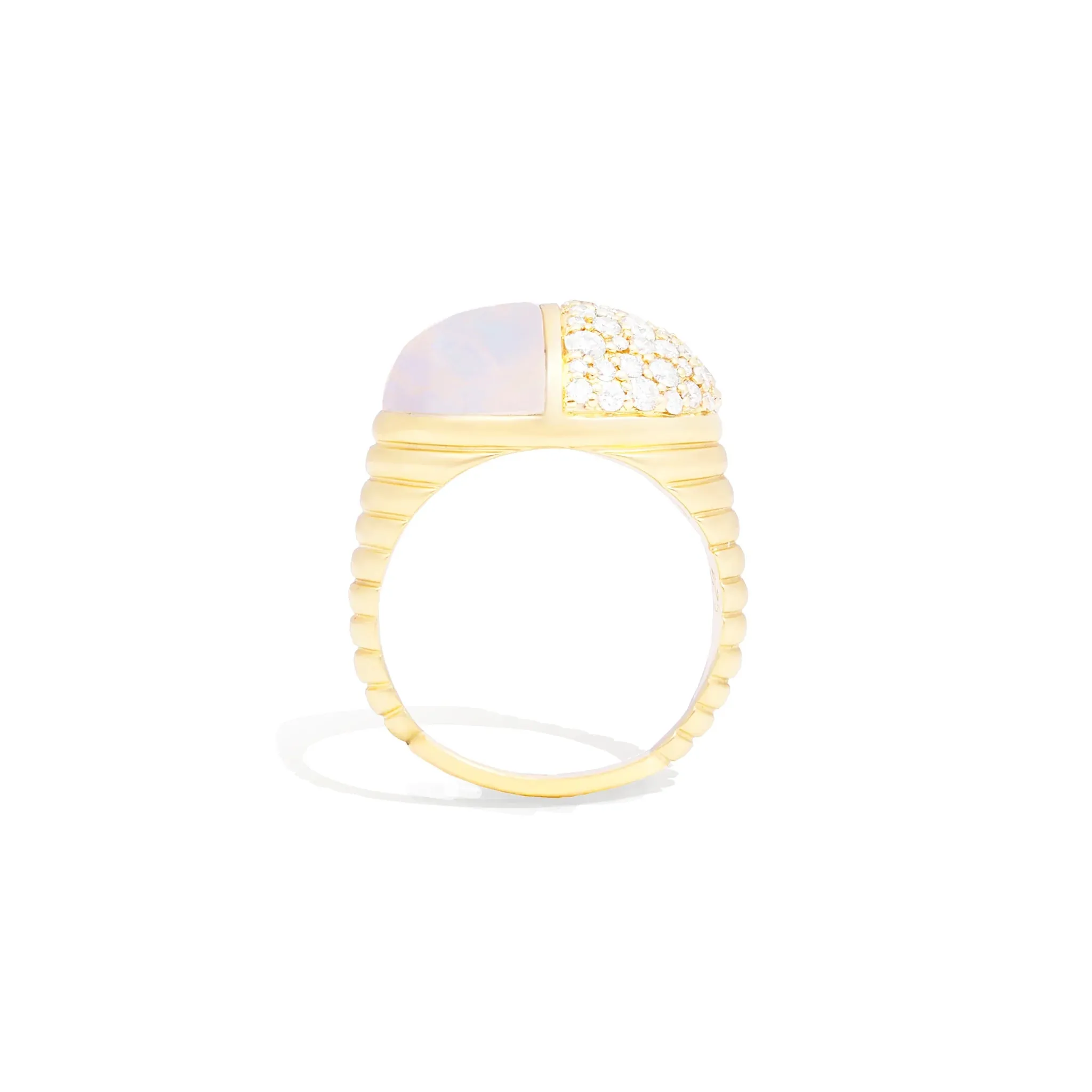 Found Cap Gemstone Cocktail Ring
