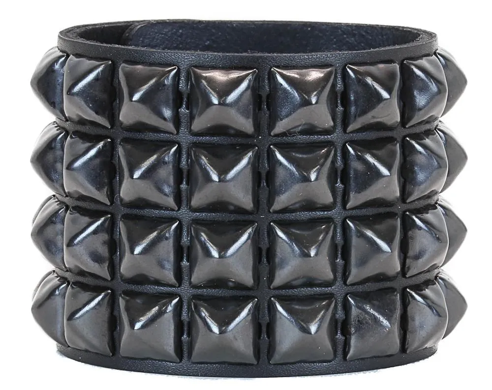 Four Row Studded Bracelet White