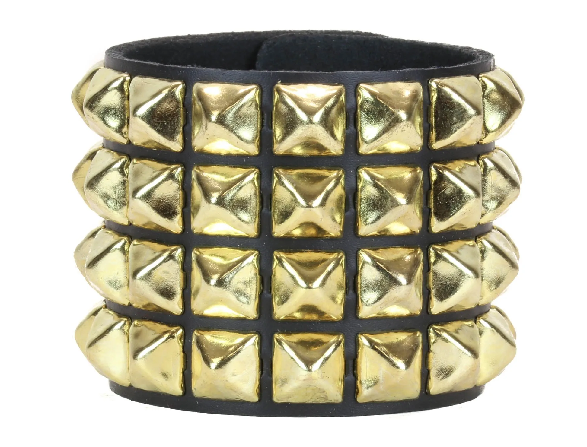 Four Row Studded Bracelet White