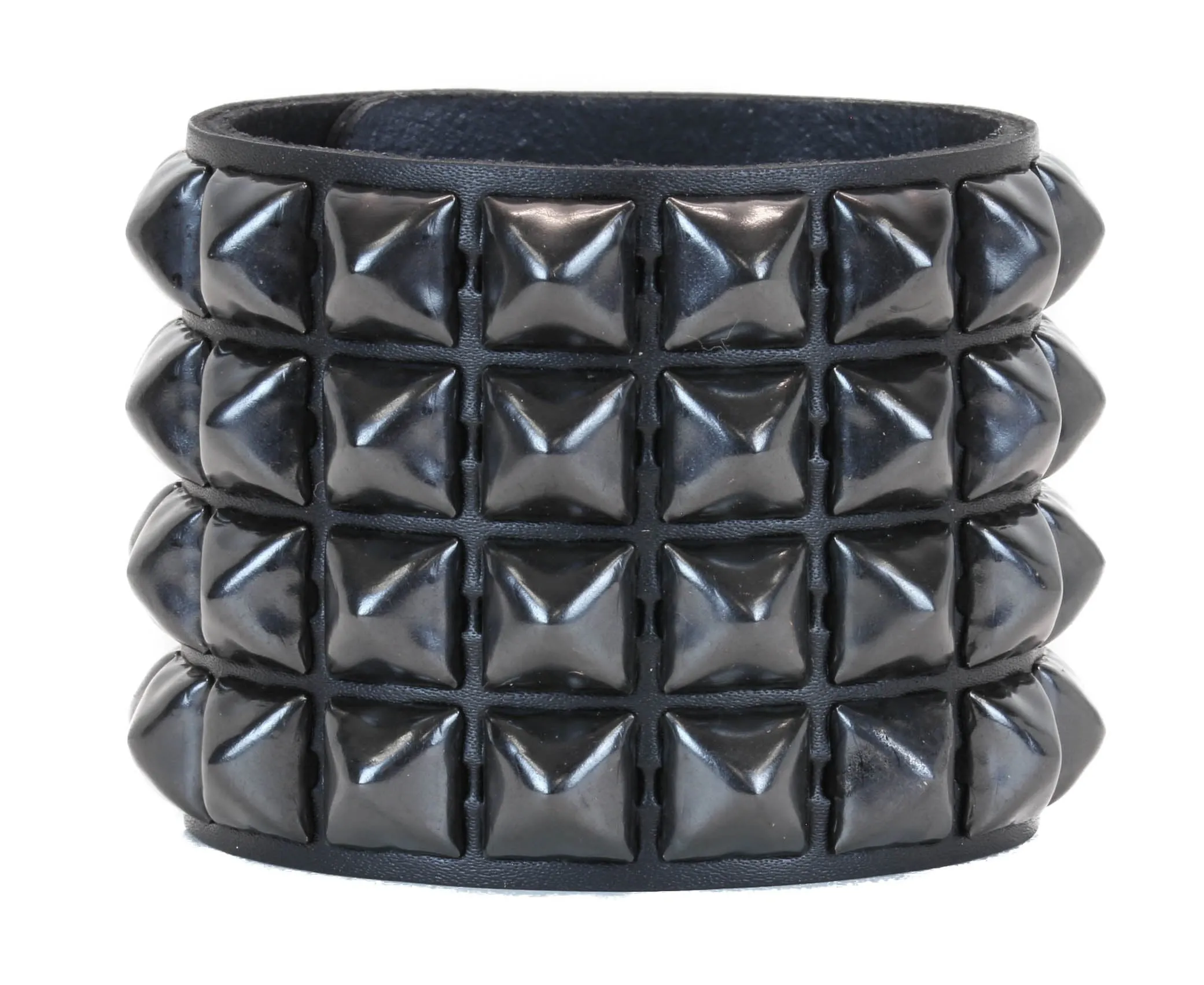 Four Row Studded Bracelet White