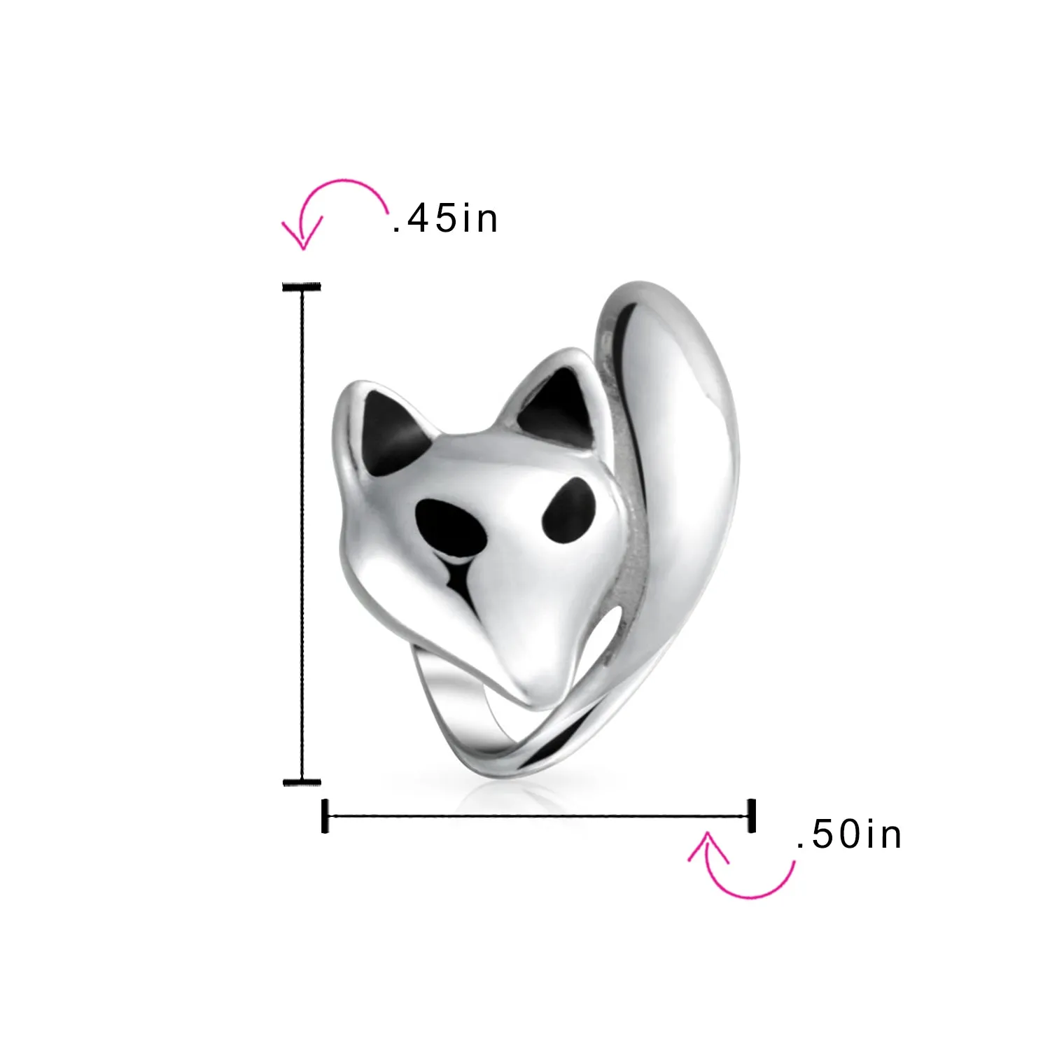Foxy Lady Charm Bead Sterling Silver for European Bracelet