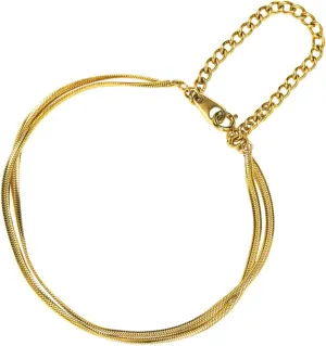 FRCOLOR Stainless Steel Layered Ankle Bracelet for Women Elegant Snake Chain Design for Stacking with Other Accessories Minimalist Anklet