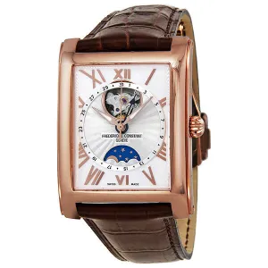 Frederique Constant Carree White Dial Brown Leather Strap Ladies Watch 335MS4MC4