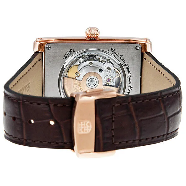 Frederique Constant Carree White Dial Brown Leather Strap Ladies Watch 335MS4MC4