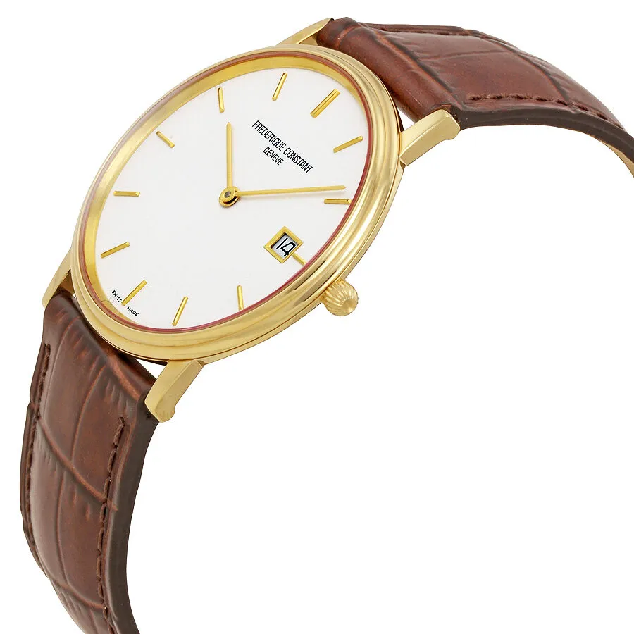 Frederique Constant Slim Line White Dial Men's Watch FC-220SW4S5
