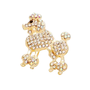 French Poodle Brooch