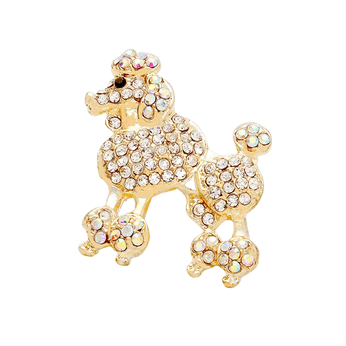 French Poodle Brooch