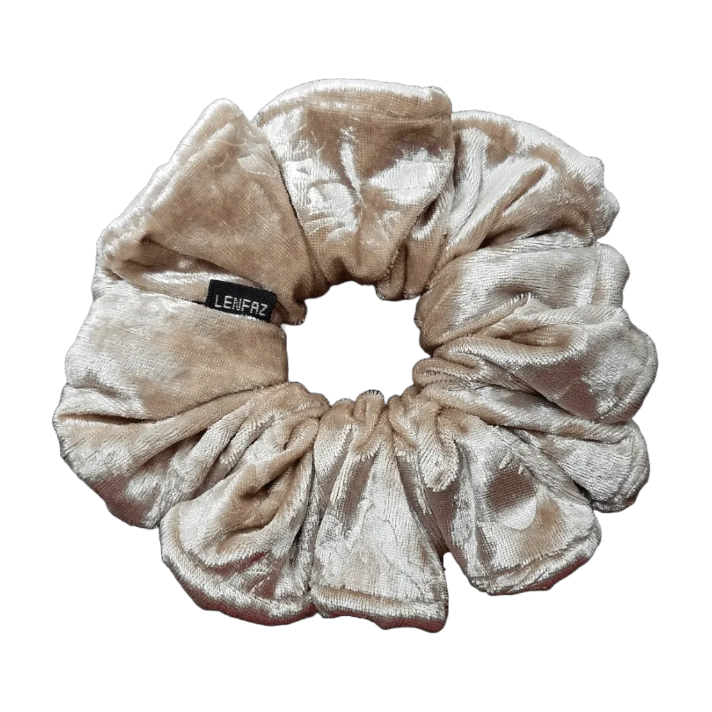 French Vanilla Velvet Scrunchie