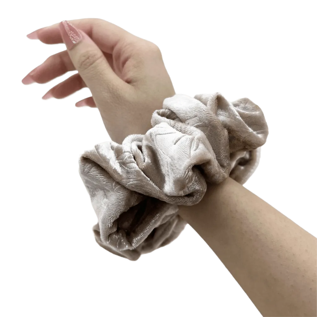 French Vanilla Velvet Scrunchie