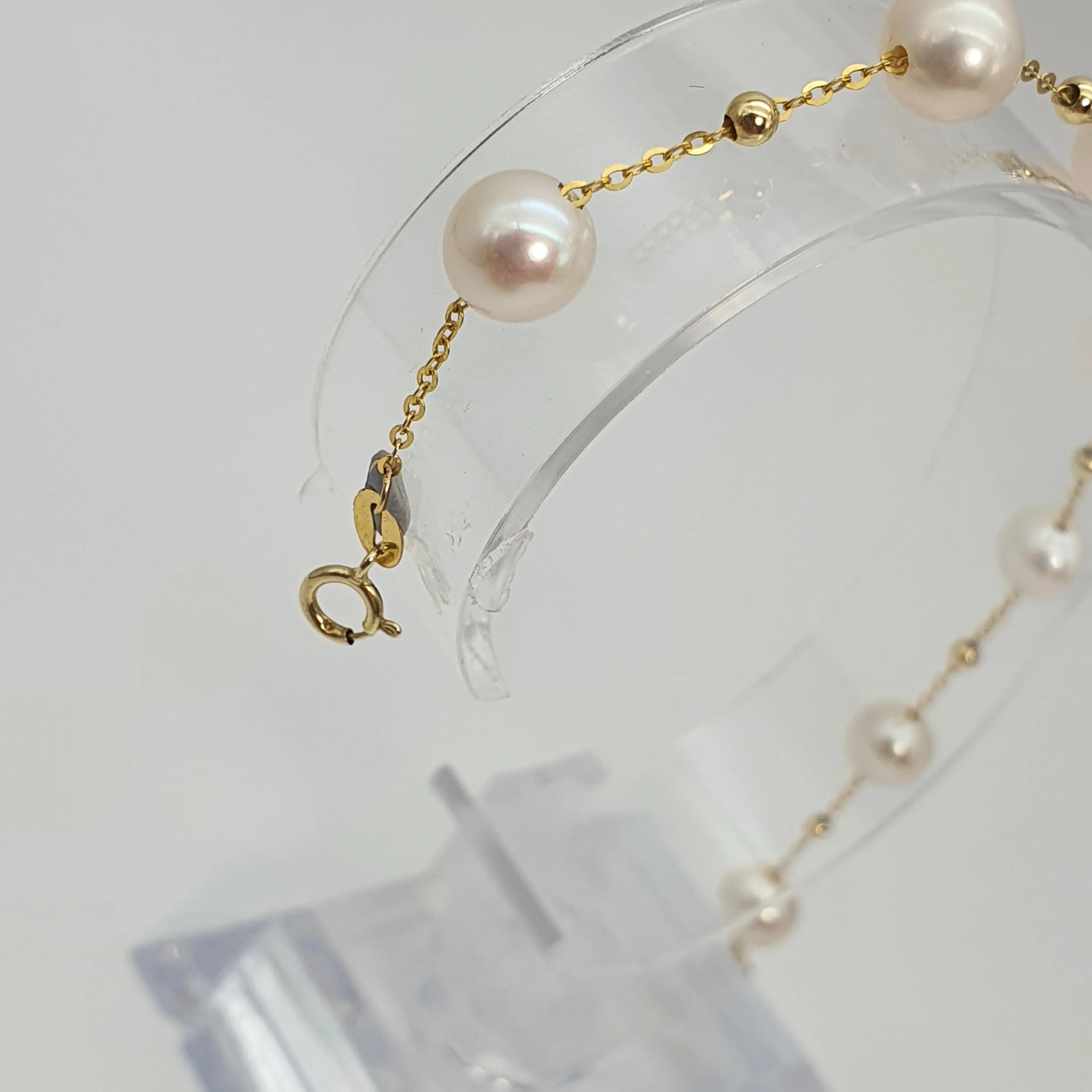 Freshwater Cultured Pearl Bracelet, 18K Yellow Gold