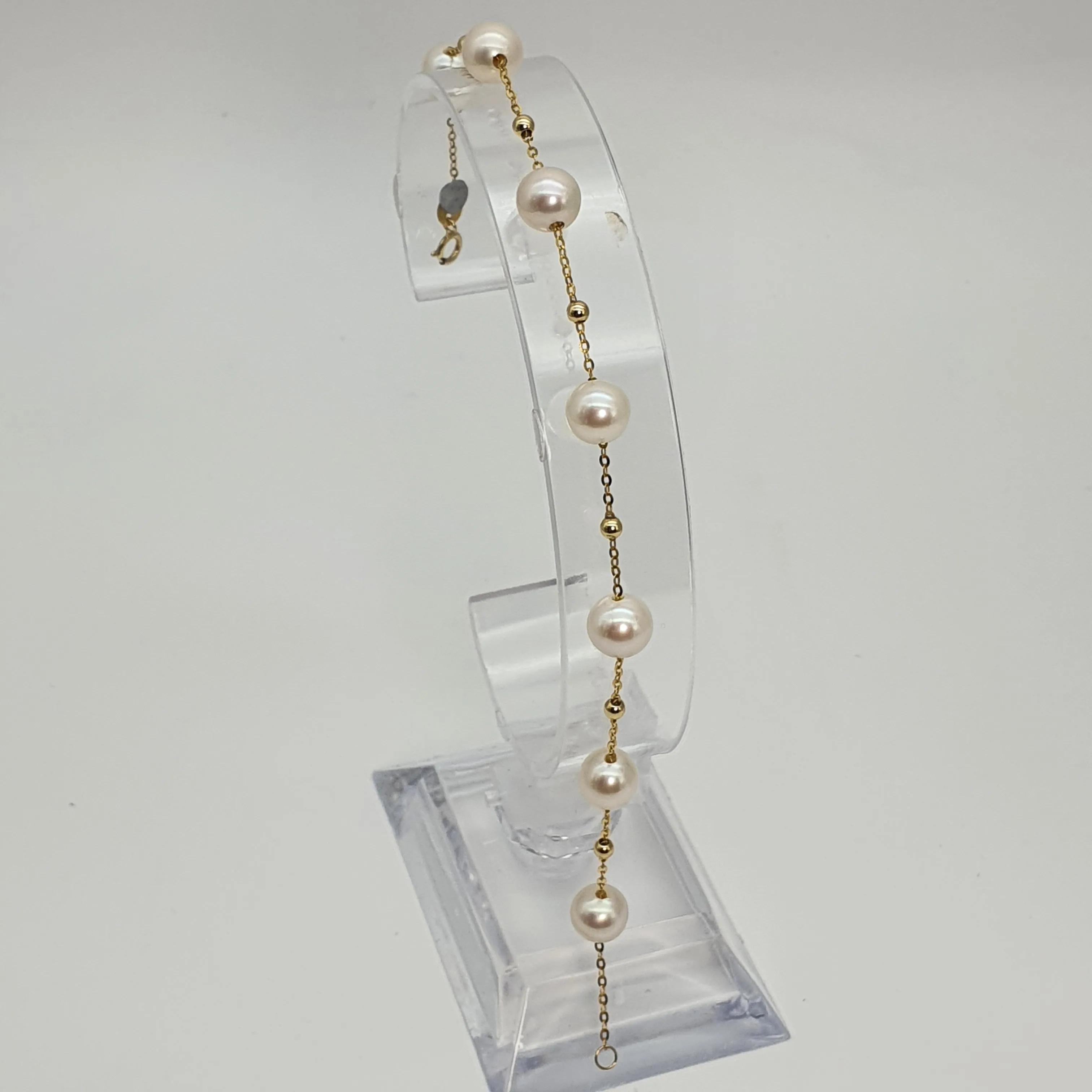 Freshwater Cultured Pearl Bracelet, 18K Yellow Gold