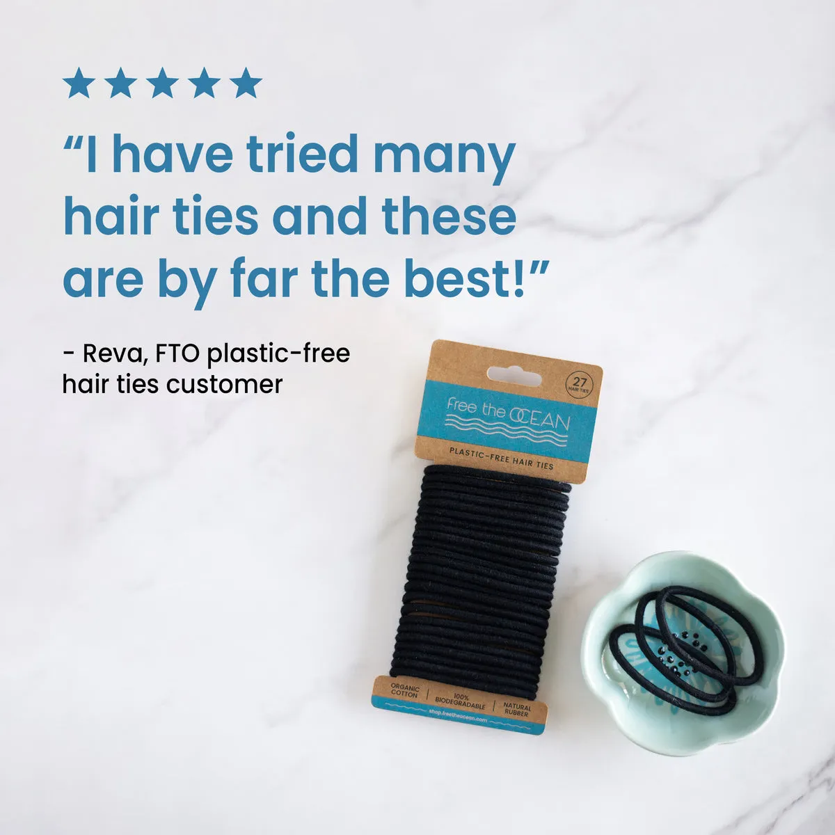 FTO Plastic-Free Hair Ties Pack