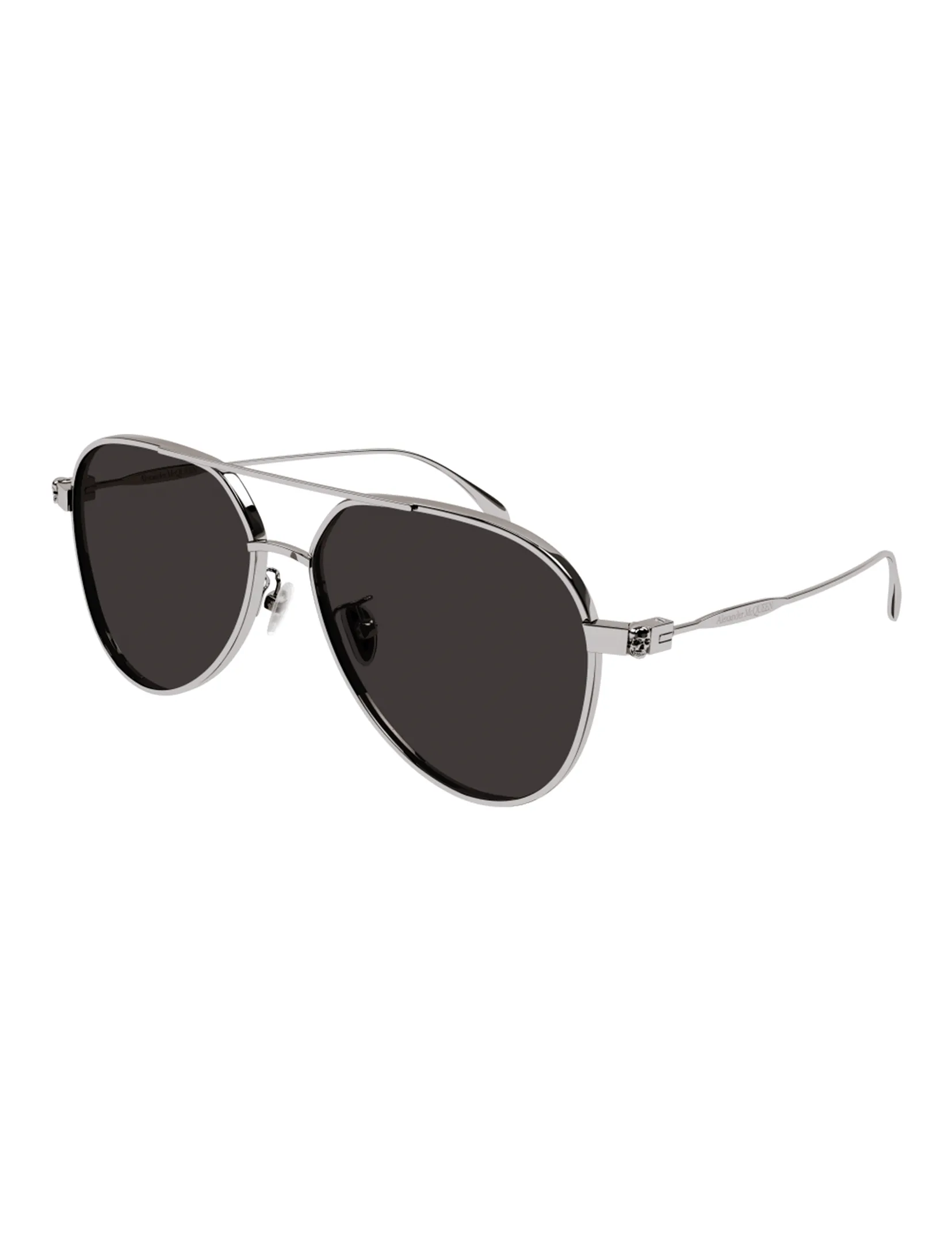 Full Metal Aviator Sunglasses, Silver
