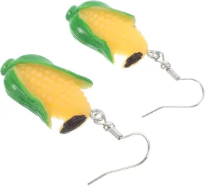 Funny Earrings for Women Unique Vegetable Design Resin Jewelry Dangle Earrings Fashion Accessory
