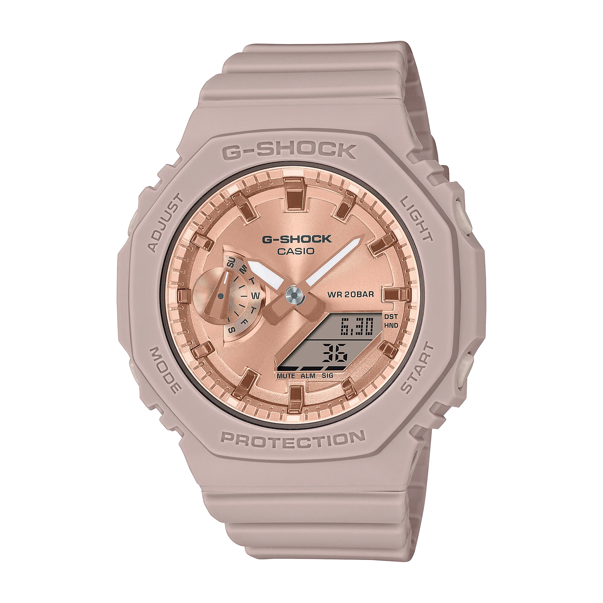 G-Shock Analog Digital DUO Mid Pink Resin Band Watch GMAS2100MD-4A