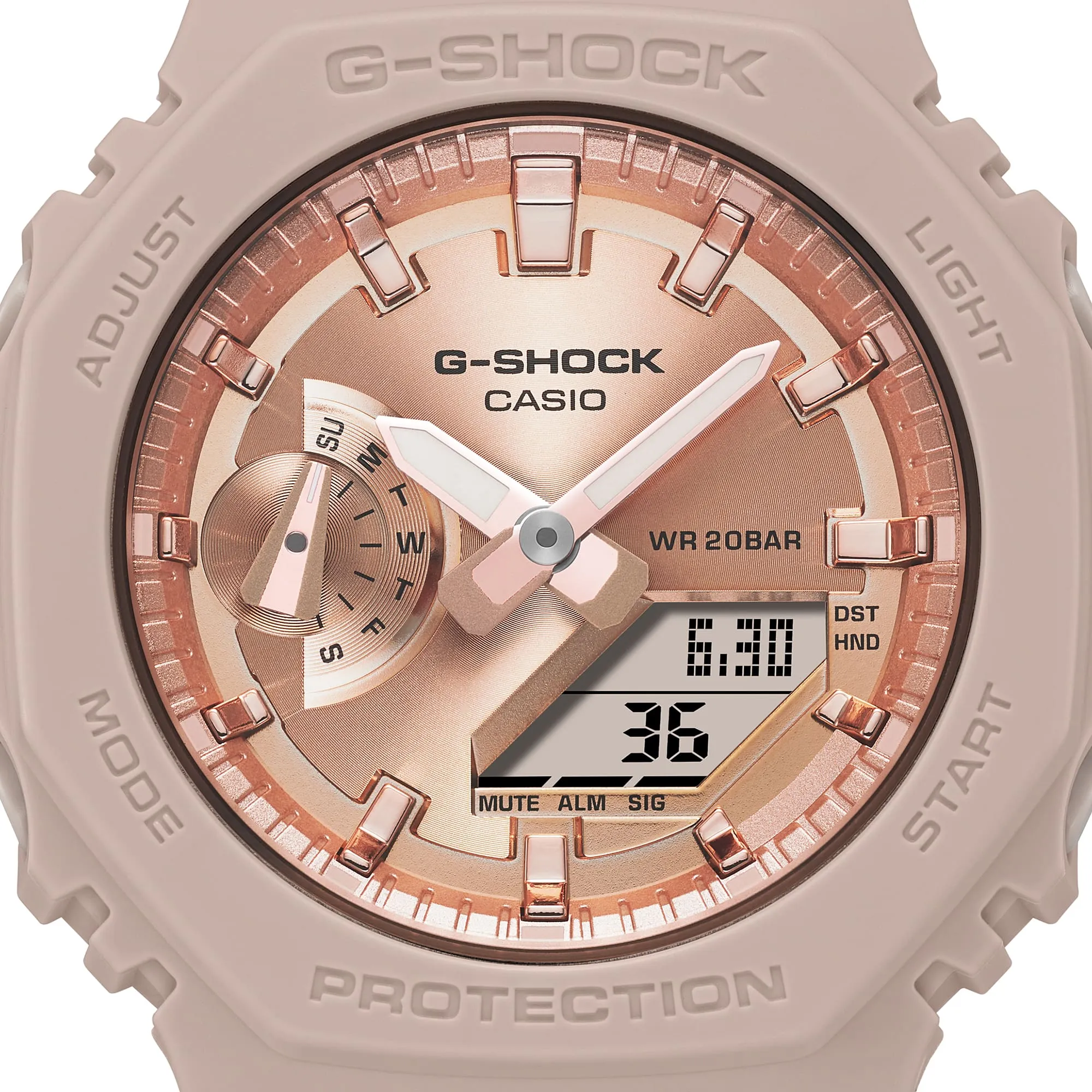 G-Shock Analog Digital DUO Mid Pink Resin Band Watch GMAS2100MD-4A