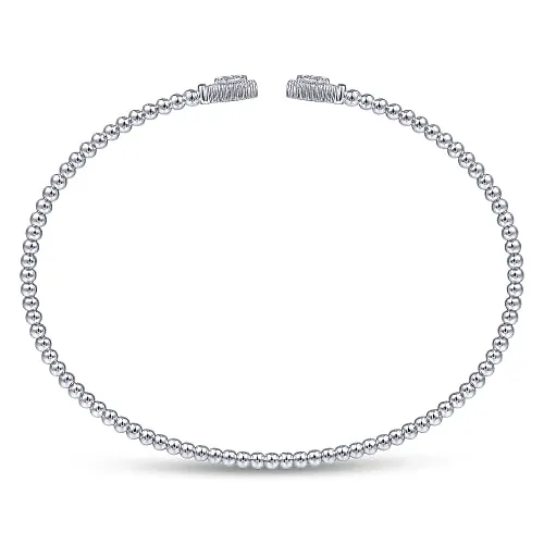 Gabriel & Co | 14K White Gold Bujukan Diamond Hexagon Split Bangle