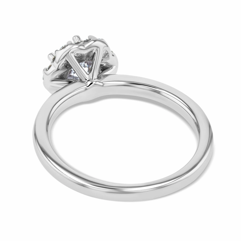 Wardrobe Fit Suburban Trend Gabriella Round Lab Grown Diamond Blooming Halo Engagement Ring