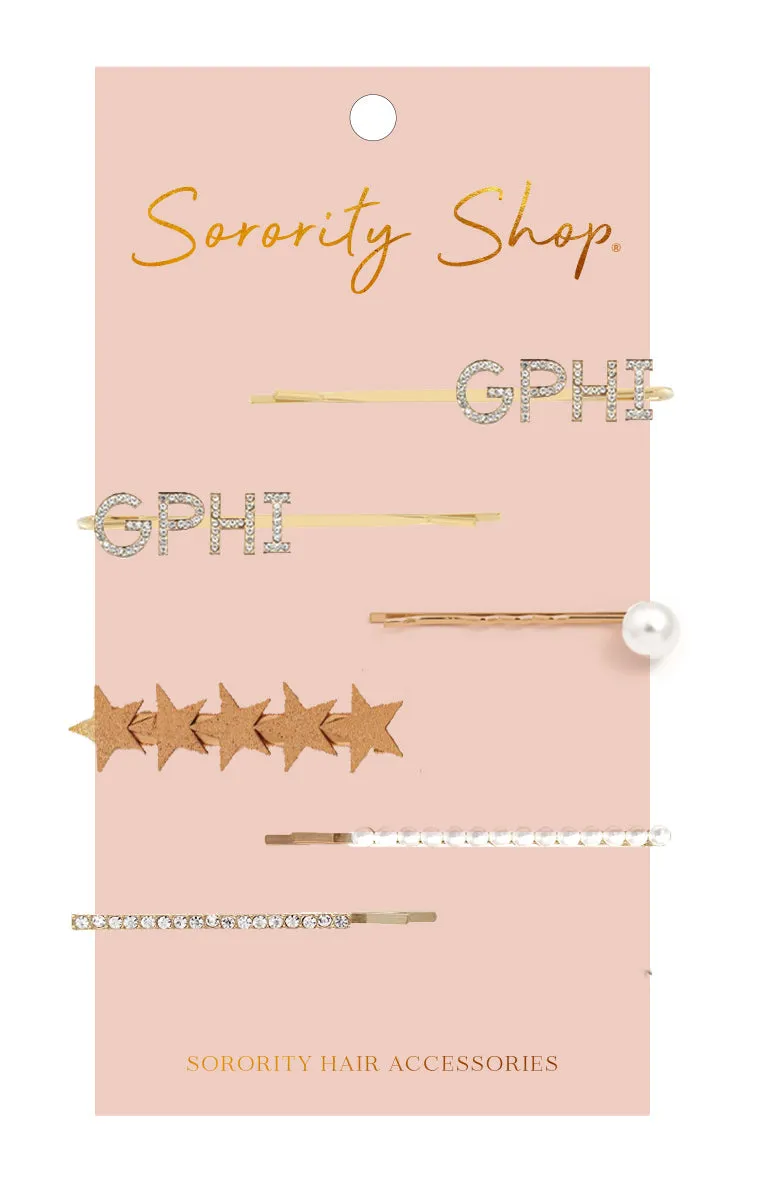 Gamma Phi Beta Sorority Hair Clips