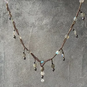 Gemstone Beaded Necklace/Labradorite beaded Necklace