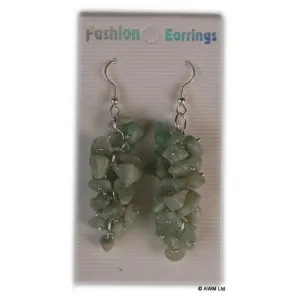 Gemstone Cluster Earrings-Adventurine